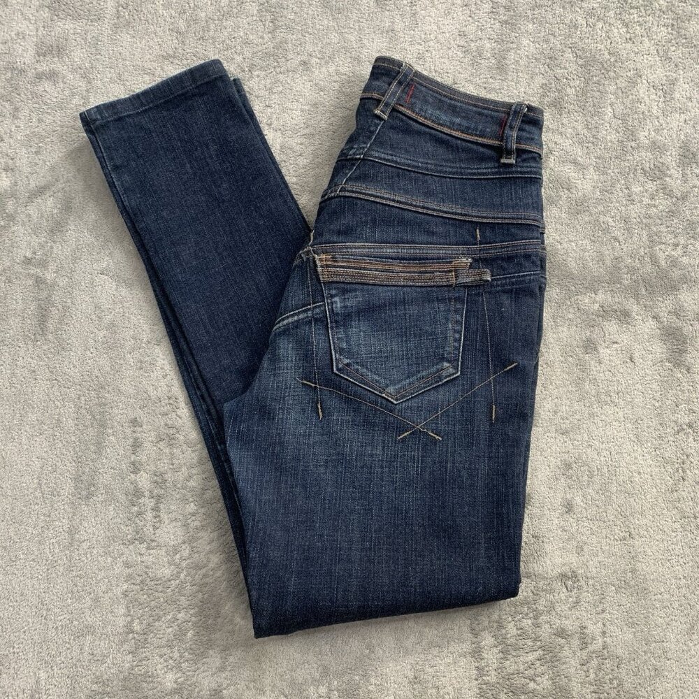 Vintage Le Jean De Marithe Francois Girbaud Jeans Womens 27x27 Straight Leg Blue
